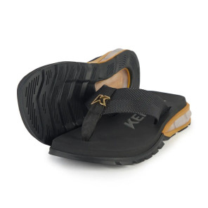 Chinelo Sandália Kenner Orak Preto Dourado