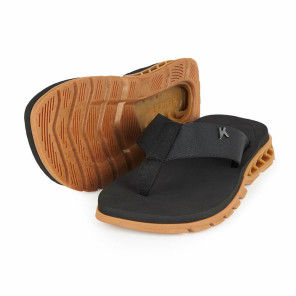 Chinelo Sandália Kenner Rakka Preto / Caramelo