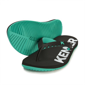 Chinelo Kenner Red DNN-03 Preto / Verde Esmeralda