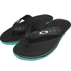 Chinelo Oakley Crowd Preto Turquesa