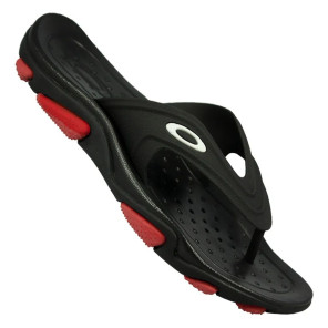 Chinelo Oakley Titan Black Red - Preto