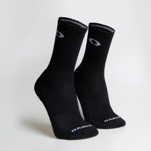 Kit 3 Meias Oakley Cano Alto Crew Sock Masculina - Preto