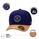 Boné Overking Aba Curva Trucker Golden Marinho