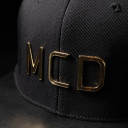 Boné MCD Aba Reta Fitão Strapback Especial Flexfit Preto Gold 