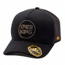 Boné Overking Aba Curva Trucker 3D Neon Preto / Laranja 
