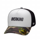 Boné Overking Aba Curva Trucker Camo Brand Preto / Branco 