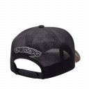 Boné Overking Aba Curva Trucker Camo Brand Preto / Branco 