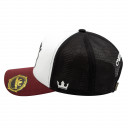 Boné Overking Aba Curva Trucker Engine Branco / Vinho / Preto