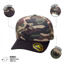 Boné Overking Aba Curva Trucker Hard Logo 2.0 Camuflado 