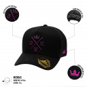 Boné Overking Aba Curva Trucker Hard Logo 3D Neon Preto