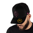 Boné Overking Aba Curva Trucker Hard Logo 3D Neon Preto