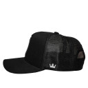 Boné Overking Aba Curva Trucker Patch Preto Branco
