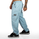 Calça Overking Cargo Jeans Azul Claro