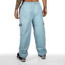 Calça Overking Cargo Jeans Azul Claro