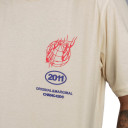 Camiseta Chronic Globo Em Chamas Bege