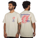 Camiseta Chronic Globo Em Chamas Bege