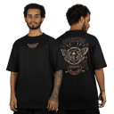 Camiseta Overking Oversized Borboleta Preto
