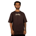 Camiseta Overking Oversized Lettering Marrom 