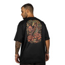 Camiseta Overking Oversized Suedine Hannya Preto