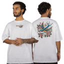 Camiseta Overking Oversized Swallow Tattoo Off White