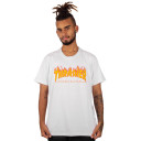 Camiseta Thrasher Flame Logo Branco