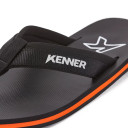 Chinelo Kenner Kinno Preto / Laranja