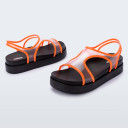 Sandalia Melissa Bikini Platform Preto Laranja