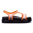 Sandalia Melissa Bikini Platform Preto Laranja